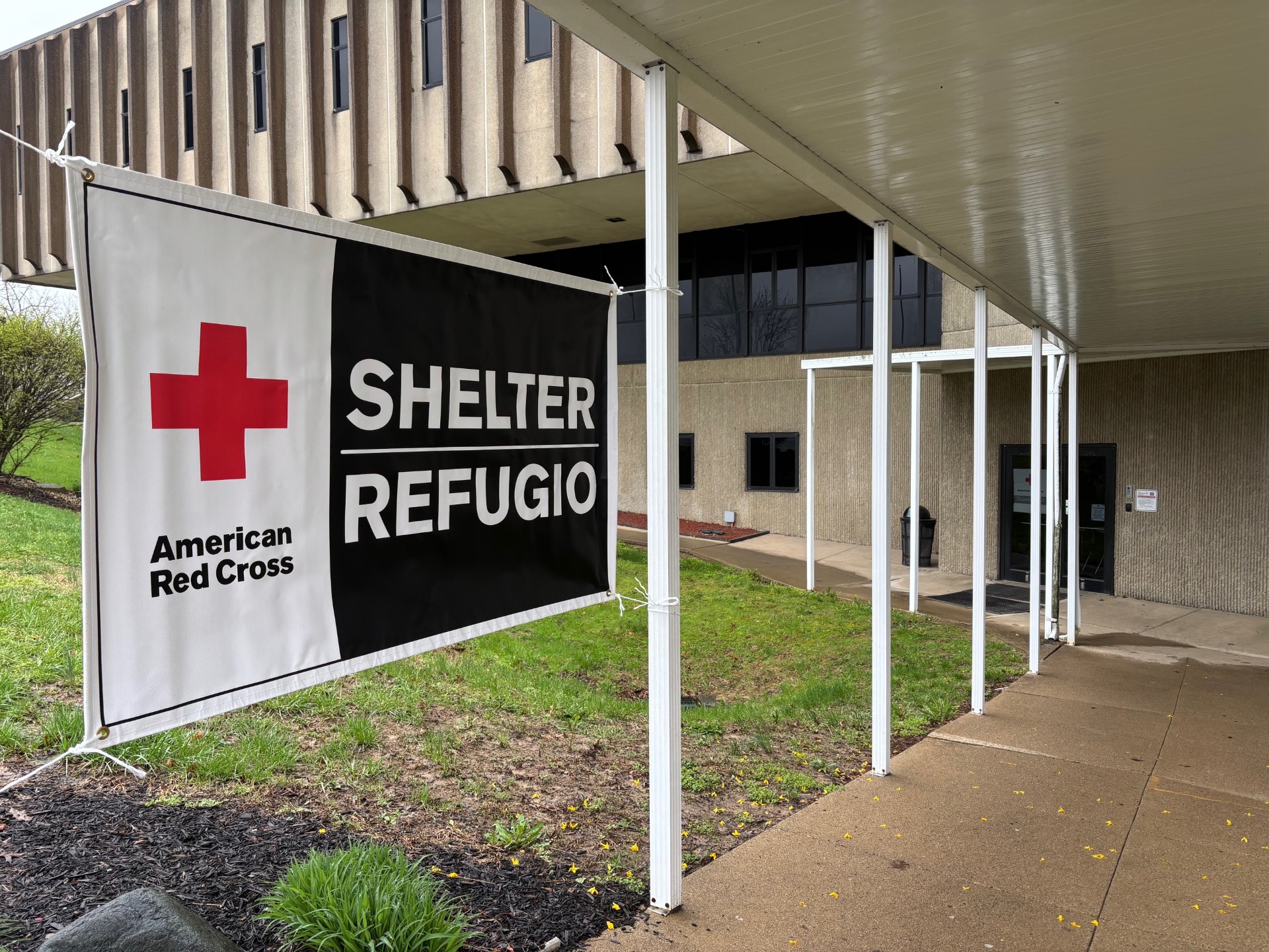 Exterior of Red Cross Shelter