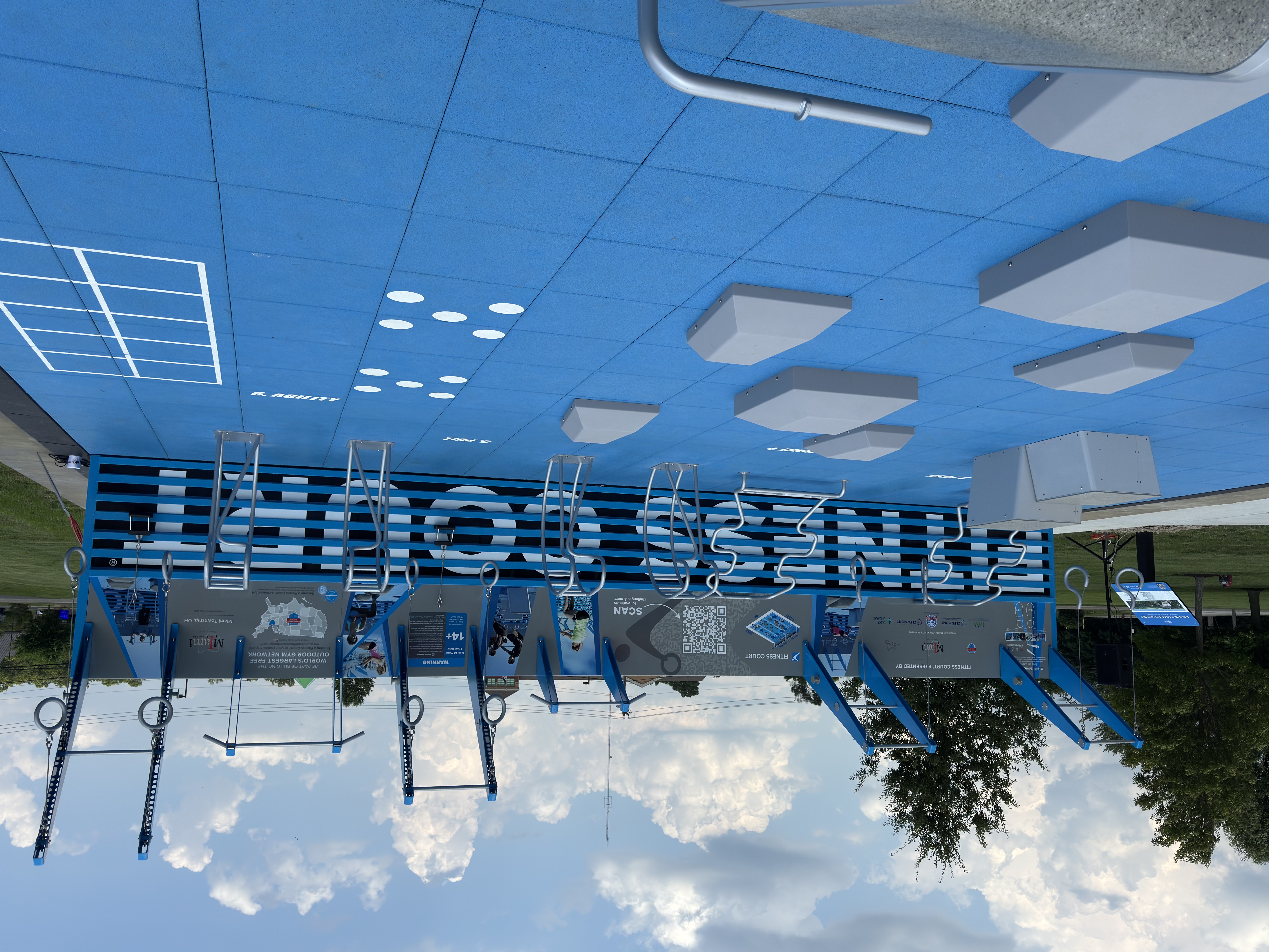 Mural Backside has a Fitness Court