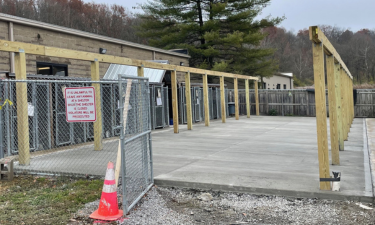 Concrete pour at the animal shelter