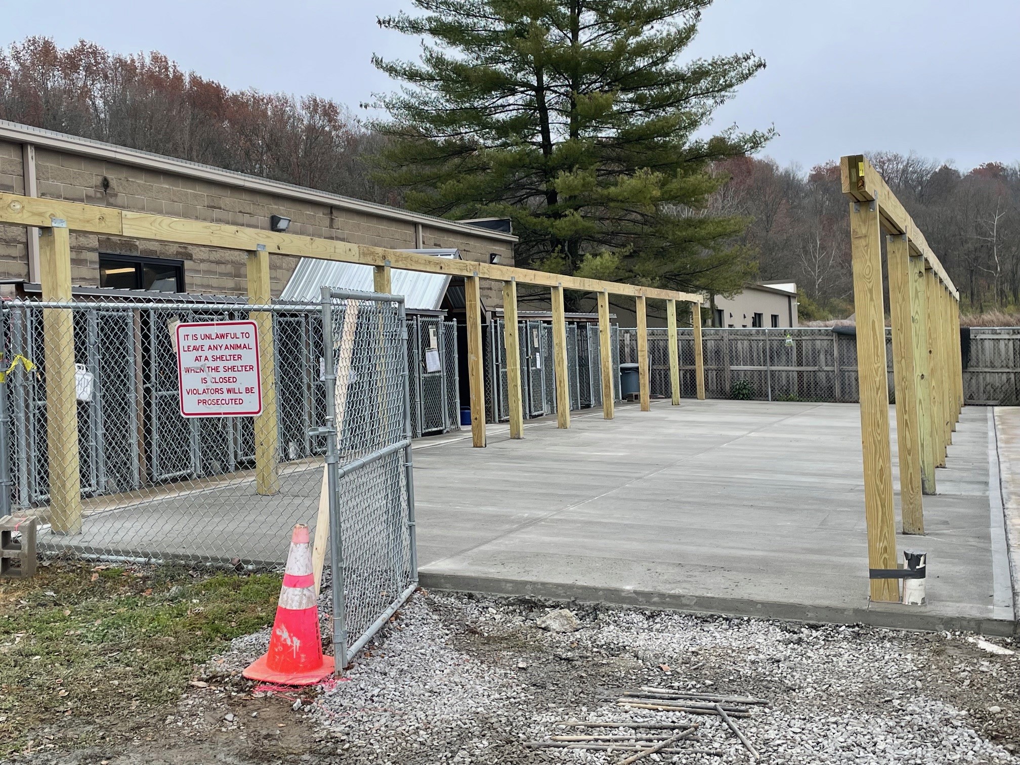Animal Shelter concrete pour